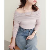 ピンク | 【natural couture】シアーギャザーオフショルプルオーバー | NICE CLAUP / OLIVE des OLIVE　OUTLET