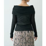 【natural couture】シアーギャザーオフショルプルオーバー | NICE CLAUP / OLIVE des OLIVE　OUTLET | 詳細画像8 