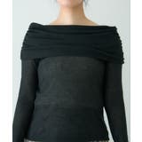 【natural couture】シアーギャザーオフショルプルオーバー | NICE CLAUP / OLIVE des OLIVE　OUTLET | 詳細画像9 