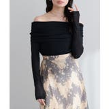 【natural couture】シアーギャザーオフショルプルオーバー | NICE CLAUP / OLIVE des OLIVE　OUTLET | 詳細画像15 