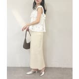 【natural couture】フラワー刺繍フリルショルダーキャミ | NICE CLAUP / OLIVE des OLIVE OUTLET | 詳細画像20