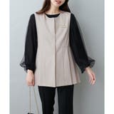【natural couture】オケージョン対応可 / ツイルタックベスト | NICE CLAUP / OLIVE des OLIVE OUTLET | 詳細画像2