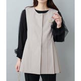 【natural couture】オケージョン対応可 / ツイルタックベスト | NICE CLAUP / OLIVE des OLIVE OUTLET | 詳細画像3