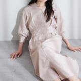 ベージュ | 【natural couture】タックシャツワンピース | NICE CLAUP / OLIVE des OLIVE OUTLET