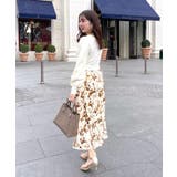 前後2way花柄ドッキングニットワンピース | NICE CLAUP / OLIVE des OLIVE OUTLET | 詳細画像1