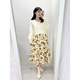 前後2way花柄ドッキングニットワンピース | NICE CLAUP / OLIVE des OLIVE OUTLET | 詳細画像36