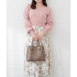 ピンク | 前後2way花柄ドッキングニットワンピース | NICE CLAUP / OLIVE des OLIVE OUTLET