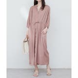 【natural couture】たっぷりギャザーサテンワンピース | NICE CLAUP / OLIVE des OLIVE　OUTLET | 詳細画像1 