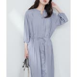 ブルー | 【natural couture】たっぷりギャザーサテンワンピース | NICE CLAUP / OLIVE des OLIVE　OUTLET