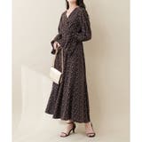 ブラウン | 【natural couture】【大人ナチュ】花柄レディカシュクールワンピース | NICE CLAUP / OLIVE des OLIVE　OUTLET