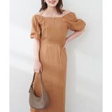 【natural couture】〈ako〉綿麻パフ袖ワンピース | NICE CLAUP / OLIVE des OLIVE OUTLET | 詳細画像1