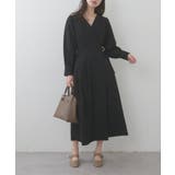 ブラック | 【natural couture】オープンネックレディワンピース | NICE CLAUP / OLIVE des OLIVE　OUTLET