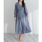 ブルー | 【natural couture】オープンネックレディワンピース | NICE CLAUP / OLIVE des OLIVE　OUTLET