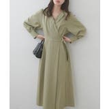 カーキ | 【natural couture】オープンネックレディワンピース | NICE CLAUP / OLIVE des OLIVE　OUTLET