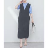 【natural couture】カットジョーゼットVネックワンピース | NICE CLAUP / OLIVE des OLIVE　OUTLET | 詳細画像9 