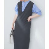 チャコール | 【natural couture】カットジョーゼットVネックワンピース | NICE CLAUP / OLIVE des OLIVE　OUTLET