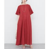 レッド | 【natural couture】選べる袖丈前後2WAYベルト付きワンピース | NICE CLAUP / OLIVE des OLIVE　OUTLET