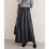 【natural couture】レザータッチプリーツラップスカート | NICE CLAUP / OLIVE des OLIVE　OUTLET | 詳細画像2 
