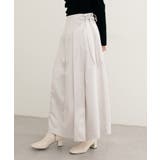 【natural couture】レザータッチプリーツラップスカート | NICE CLAUP / OLIVE des OLIVE　OUTLET | 詳細画像1 