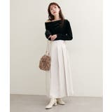 【natural couture】レザータッチプリーツラップスカート | NICE CLAUP / OLIVE des OLIVE　OUTLET | 詳細画像5 