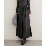 【natural couture】レザータッチプリーツラップスカート | NICE CLAUP / OLIVE des OLIVE　OUTLET | 詳細画像18 