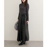 【natural couture】レザータッチプリーツラップスカート | NICE CLAUP / OLIVE des OLIVE　OUTLET | 詳細画像19 