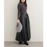 【natural couture】レザータッチプリーツラップスカート | NICE CLAUP / OLIVE des OLIVE　OUTLET | 詳細画像20 
