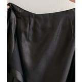 【natural couture】レザータッチプリーツラップスカート | NICE CLAUP / OLIVE des OLIVE　OUTLET | 詳細画像27 