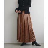 【natural couture】レザータッチプリーツラップスカート | NICE CLAUP / OLIVE des OLIVE　OUTLET | 詳細画像34 