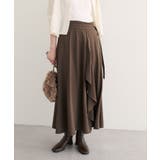 【natural couture】ウエストベルト付きラッフルデザインスカート | NICE CLAUP / OLIVE des OLIVE OUTLET | 詳細画像27