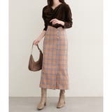 【natural couture】デザイン釦ラップ風チェックスカート | NICE CLAUP / OLIVE des OLIVE OUTLET | 詳細画像22