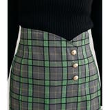 【natural couture】デザイン釦ラップ風チェックスカート | NICE CLAUP / OLIVE des OLIVE OUTLET | 詳細画像17