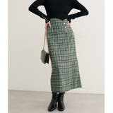 【natural couture】デザイン釦ラップ風チェックスカート | NICE CLAUP / OLIVE des OLIVE OUTLET | 詳細画像8