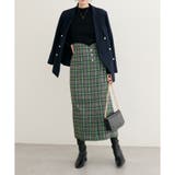 【natural couture】デザイン釦ラップ風チェックスカート | NICE CLAUP / OLIVE des OLIVE OUTLET | 詳細画像12