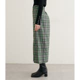 【natural couture】デザイン釦ラップ風チェックスカート | NICE CLAUP / OLIVE des OLIVE OUTLET | 詳細画像15