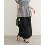 ブラック | 【natural couture】【ako】セルフカットタイトスカート | NICE CLAUP / OLIVE des OLIVE　OUTLET