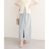 サックス | 【natural couture】マルチウェイカットスウェードスカート | NICE CLAUP / OLIVE des OLIVE　OUTLET