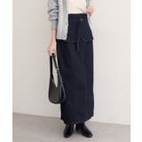 インディゴブルー | 【natural couture】コルセットベルトデニムスカート | NICE CLAUP / OLIVE des OLIVE　OUTLET