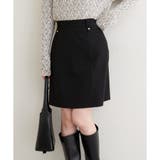 ブラック | 【natural couture】台形キュロットスカート | NICE CLAUP / OLIVE des OLIVE OUTLET