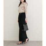 ブラック | 【natural couture】金釦タックワイドパンツ | NICE CLAUP / OLIVE des OLIVE　OUTLET