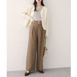 【natural couture】バックルベルト付きタックパンツ | NICE CLAUP / OLIVE des OLIVE　OUTLET | 詳細画像15 