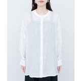 バンドカラーサイドスリットシアーシャツ | NICE CLAUP / OLIVE des OLIVE OUTLET | 詳細画像4