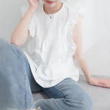 【natural couture】デニム刺繍フリルブラウス | NICE CLAUP / OLIVE des OLIVE　OUTLET | 詳細画像2 