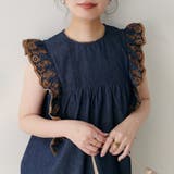 【natural couture】デニム刺繍フリルブラウス | NICE CLAUP / OLIVE des OLIVE　OUTLET | 詳細画像11 