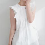 オフ | 【natural couture】デニム刺繍フリルブラウス | NICE CLAUP / OLIVE des OLIVE　OUTLET