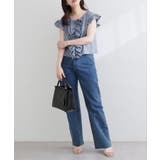 【natural couture】フロントフリルブラウス | NICE CLAUP / OLIVE des OLIVE　OUTLET | 詳細画像4 