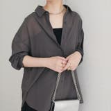 チャコール | 【natural couture】綿麻シアー長袖シャツ | NICE CLAUP / OLIVE des OLIVE　OUTLET