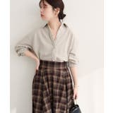 【natural couture】ピーチスキンオーバーサイズシャツ | NICE CLAUP / OLIVE des OLIVE　OUTLET | 詳細画像14 