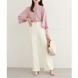 【natural couture】メタルチャーム付き7分袖フレア袖ブラウス | NICE CLAUP / OLIVE des OLIVE　OUTLET | 詳細画像21 