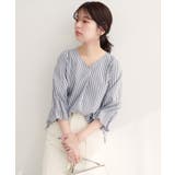 【natural couture】麻レーヨンタック袖ブラウス | NICE CLAUP / OLIVE des OLIVE　OUTLET | 詳細画像4 